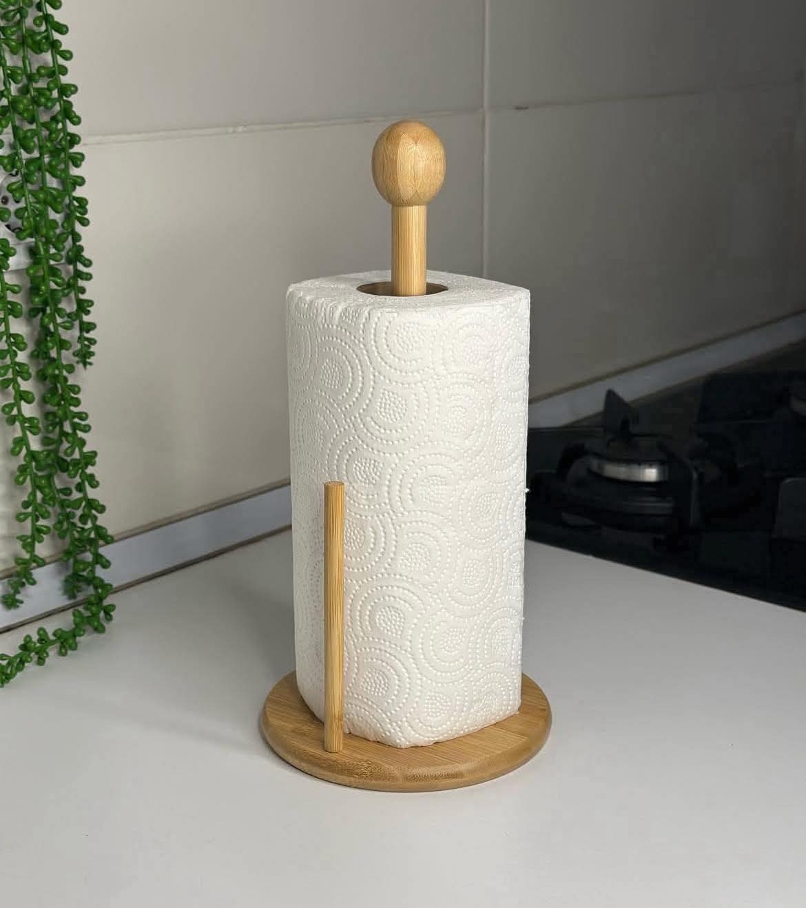 Wooden Kitchen Standing Tissue Paper Towel Roll
