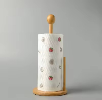 Wooden Kitchen Standing Tissue Paper Towel Roll