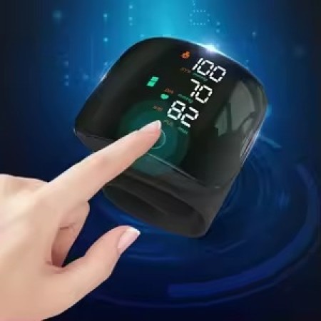USB Rechargeable LED Wrist Blood Pressure and Heart Rate Monitor with Voice