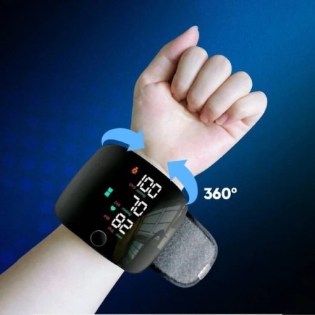 USB Rechargeable LED Wrist Blood Pressure and Heart Rate Monitor with Voice